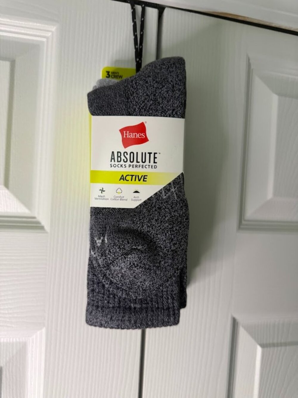 Men's Hanes Absolute Socks Perfected Active Mesh Ventilation